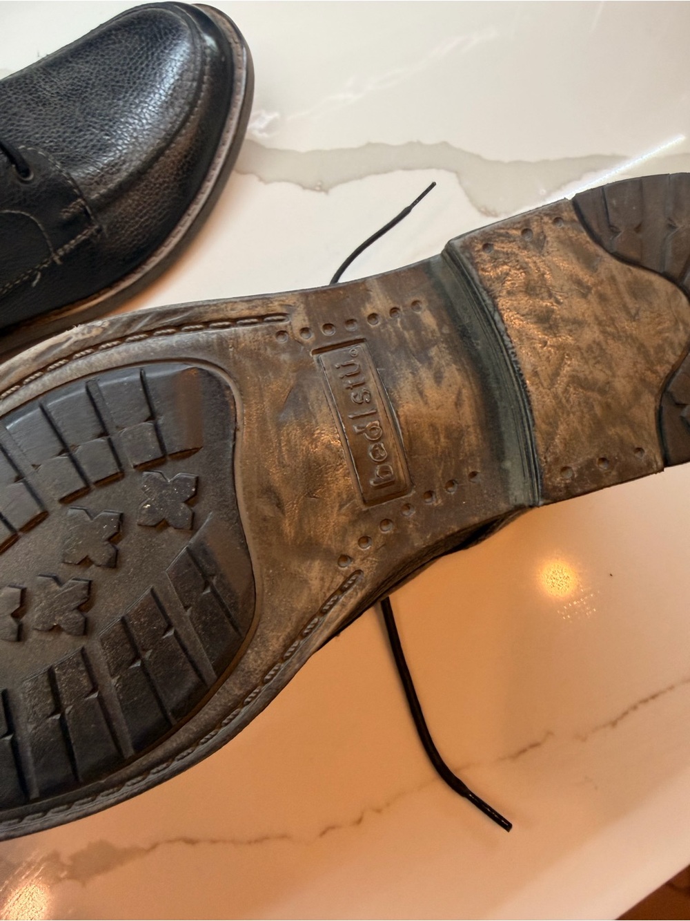 Bed Stu Black Leather Lace-Up Boots - Picture 5 of 11